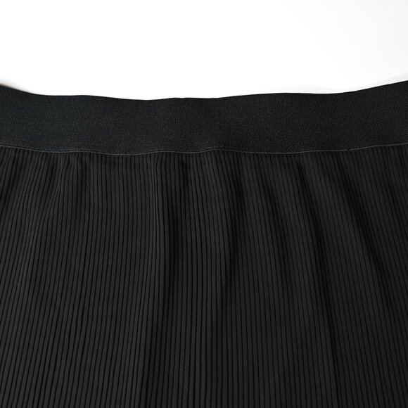 ALFANI Black Pleated Ruffle Hem Elastic Waist Pull On Skirt - Size Large - Picture 8 of 10